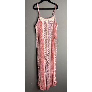 Art Class Tween Cropped Boho Flowy Romper Girls XL (14-16)